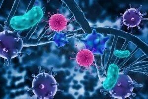 DNA and microbial illustration